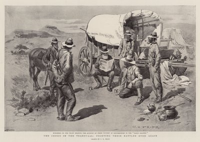 The Crisis in the Transvaal, Fighting Their Battles Over Again by Charles Edwin Fripp